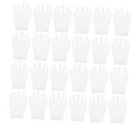 OATIPHO Guantes Blancos de Algodón Transpirables y Lavables para Inspección de Joyas Cubiertas Elásticas para Manos en Cocina y Dormitorio, Paquete de 12 Pares