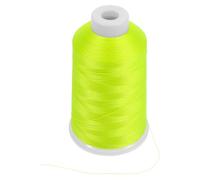 OATIPHO Hilo de Bordar Que Brilla Oscuridad 3000 Yardas Hilo de Poliéster Amarillo 150D/2 para Máquina y Manualidades para Bordado Punto de Cruz y Proyectos Creativos