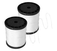 OATIPHO Hilo de Nailon Trenzado para Albañilería y Jardinería, Cuerda Resistente para Construcción, 2 Rollos Blancos para Obras, Cuerda Durable para Trabajos de Mampostería y Bricolaje,