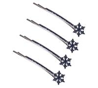 OATIPHO Horquillas Decorativas Cabello de Nieve 4 Pcs Pinzas para Cabello Grueso Accesorios Navideños Joyas para Mujeres para Fiestas y Bodas