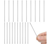 OATIPHO Juego de 20 Varillas de Bloqueo de Acero Inoxidable 2X80 MM para Tablero de Ganchillo Alfileres Metálicos para Tejer Accesorio Básico para Bloquear y Fijar Esteras de Tejido de