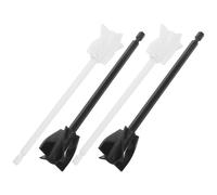 OATIPHO Juego de 4 Varillas Mezcladoras Espirales para Taladro Accesorio para Mezclar Resina Epoxi y Pintura Paletas de Resina Plásticas Reutilizables 2 Negras y 2 Blancas Adecuado