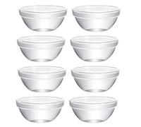 OATIPHO Juego de 8 Cuencos Redondos de Vidrio de 45ml para Postres y Uso Doméstico, Seguros, Saludables y Fáciles de Desmoldar, Diseño Clásico y Atemporal