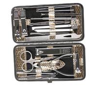 OATIPHO Kit de Manicura Profesional de 19 Piezas en Acero al Carbono, Portátil y Ligero, Adecuado para Uso en Casa y Cuidado de Uñas Completo
