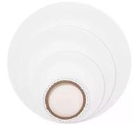 OATIPHO Lienzo de Pintura Redondo 20 CM, Pack 2 de Algodón Marco de Madera Blanco, para Pintura al Óleo, Acuarela y Manualidades Artísticas