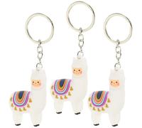 OATIPHO Llavero de Alpaca 3 Piezas Colgante de Animal Color Claro, Llavero para Mujer y Mochila, Accesorio Compacto para Decoración y Obsequio Artesanal