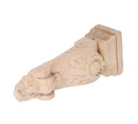 OATIPHO Ménsula de Madera Tallada Europea Soporte Decorativo de Estante sin Terminar Capitel de Columna 20 CM Alto X 8 CM Ancho X 5 CM Grosor Aplique para Molduras y Muebles