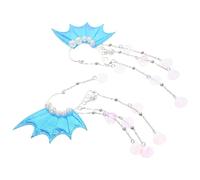 OATIPHO Mermaid Ear For Cute Princess Tassel Hanfu Hair Accessories Little Mermaid Headpiece Hair Clips Earrings