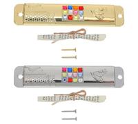 OATIPHO Mezuzá Decorativa de Metal Vintage con Símbolos Judíos, 2 Juegos en Plata y Dorado, Adorno para Mezuzá Católica, Decoración Religiosa para Puerta y Hogar