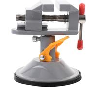 OATIPHO Mini Abrazadera de Mesa de Aleación de Aluminio Plateada, Prensa de Banco Giratoria 360° para Carpintería y Bricolaje, Herramienta Portátil para Trabajos de Madera y Modelismo