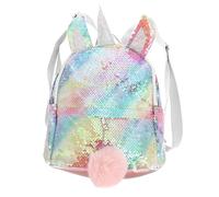 OATIPHO Mochila de Lentejuelas para Niños Diseño de Unicornio, Mochila de Poliéster Fácil de Abrir y Cerrar, Adecuado para Viajes al Aire Libre y Paseos Cortos