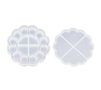 OATIPHO Molde de Silicona para Caja Organizadora con Tapa, Material de Silicona Blanco, Diseño Floral, Interior Liso y Plano para Manualidades DIY con Resina Epoxi