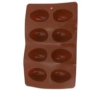 OATIPHO Molde de Silicona para Chocolate para Hornear Y Hacer Dulces - Molde de 8 Cavidades para Huevos de Pascua - Bandeja Flexible para Cupcakes para Deliciosos Dulces Caseros Y Manualidades