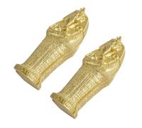 OATIPHO Momias Decorativas de Resina 2 Piezas, Adorno Artesanal Egipcio Antiguo, Color Brillante, Tamaño Pequeño, Decoración de Escritorio y Hogar, Arte para Interiores, Obsequio