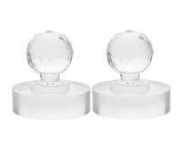 OATIPHO Mortero Acrílico Transparente 2 Piezas, Molino de Molienda Manual 30 Mm, Varilla Mezcladora para Pigmentos Acrílicos, Acuarela y Óleo, Herramienta Portátil para Pintura Artística