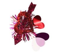 OATIPHO Mujeres Clips De Pelo Forma De Corazón Para Día De San Valentín Horquillas De Corazón Brillo Rojo Accesorios Para Fiestas Bodas y Cumpleaños Antideslizantes De Cocodrilo