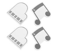 OATIPHO Notas Adhesivas Musicales 4 Unidades Notas de Piano y Música Papel Decorativo para Oficina y Escuela Autoadhesivo Papelería Musical Creativa para Recordatorios