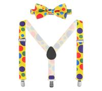 OATIPHO Pajarita con Tirantes de Lunares para Niño Accesorios Payaso