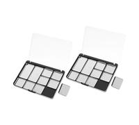 OATIPHO Paleta de Sombras de Ojos Magnética con Tapa Transparente 10 Compartimentos 2 Piezas Tamaño Mediano Soporte para Sombras de Ojos Mujeres Profesionales para Viajes