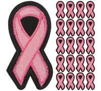 OATIPHO Parche de Tela Bordado Cinta Rosa 40 Piezas Material para Reparar Ropa DIY Termoadhesivo Portátil para Accesorios y Prendas Adecuado para Concienciación Cáncer de Mama