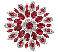 OATIPHO Parche Decorativo Termoadhesivo para Ropa Diseño de Cadena de Garras Cristal Ab Color Rojo Base Plateada 1 Unidad Adecuado para Chaquetas Vestidos y Accesorios de Moda