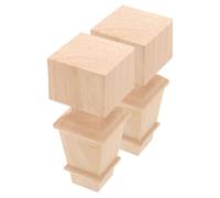OATIPHO Patas de Madera Maciza Redondas para Muebles 15X65 CM Juego de 2 Piezas Repuesto Versátil para Mesa Sofá Armario y Tocador Accesorio Resistente para Uso Doméstico