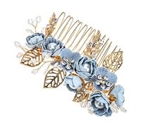 OATIPHO Peina de Flores Elegante para Novia Accesorio de Pelo para Boda Peina Lateral con Diseño Floral Tocado para Novias y Damas de Honor