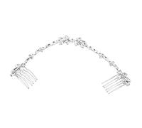 OATIPHO Peina de Novia de Cristal con Cadena Decorativa para Boda Adorno de Pelo Elegante para Mujeres y Novias Accesorio Nupcial para Ceremonias y Fiestas Especiales