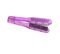 OATIPHO Peine Alisador Para Mujer 1 Unidad Resistente a Altas Temperaturas Tamaño Mediano Cerdas De Jabalí y Plástico Apto Para Cabello Largo y Rizado Uso Diario Púrpura