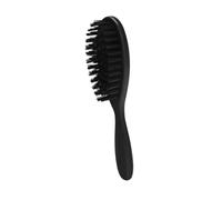 OATIPHO Peine de cabello limpio suavizado acicalar Jabali desenredador Suave cepillo limpieza peine de barba para hombres cepillo de afeitar pincel de cepillo de pan AbS Negro