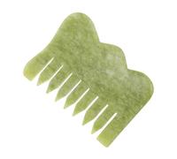 OATIPHO Peine de Jade Verde para Masaje Facial Peine de Masaje Cómodo y Práctico Hecho Jade Natural Cuidado Piel Relajación del Hogar
