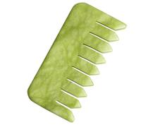 OATIPHO Peine de Masaje de Jade Natural para Cuero Cabelludo Herramienta Ergonómica Raspador Bordes Suaves Masajeador Práctico para Relajación y Cuidado del Cabello Color Variable