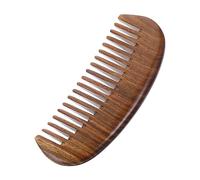 OATIPHO Peine de Masaje de Madera Tallado Forma de Luna Masaje de Cabelludo Peine Portátil de Madera de Verdadera