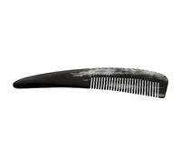 OATIPHO Peine de Masaje Diseño Agarre Cómodo de Cuerno Natural de Yak Negro Dientes Finos para Cuidado y Peinado del Cabello