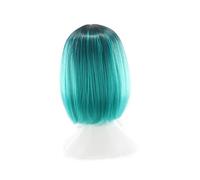 OATIPHO Peluca Bob Degradada Para Mujer 1 Unidad Peluca Corta Resistente Al Calor Cosplay Fiestas Color Verde Oscuro Degradado