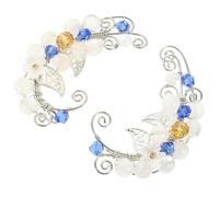 OATIPHO Pendientes De Clip Para Mujer Joyería De Fantasía Ear Cuffs No Perforantes Accesorios Para y Cosplay Diseño Floral Para Novias y Amigas