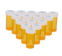 OATIPHO Pequeño Porta Medicamentos Protector 25 Piezas Botella de Medicina de PP Tapa Seguridad Hermética para Viaje Almacenamiento Portátil Cuidado Salud