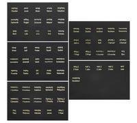 OATIPHO Pestañas Bíblicas Autoadhesivas Negras Acabado Dorado 5 Hojas Resistentes al Agua Etiquetas Removibles para Estudio Bíblico y Marcadores de Índice para Libros Biblia