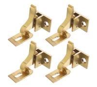 OATIPHO Pestillo de Codo de Latón 4 Piezas Cierre de Resorte para Ventanas y Puertas Corredizas Cerradura Antirrobo para Mosquiteras Instalación Superficial Uso Hogar y Oficina