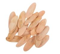 OATIPHO Piezas Ovaladas de Madera Flotante Natural 20 Unidades 7-8 CM para Manualidades y Decoración Acuario Accesorios para Unir Madera y Bricolaje Acabado Pulido Beige