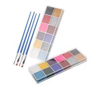 OATIPHO Pintura Corporal y Facial de Colores Kit de Maquillaje de Payaso Activado por Agua para Principiantes Uso Actuaciones Escénicas y Disfraces de Halloween