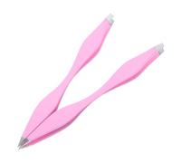 OATIPHO Pinzas De Precisión Para Cejas Doble Cabezal, 2 Unidades, Acero Inoxidable, Pinzas Versátiles Para Depilación Facial y Moldeado, Portátiles Para Uso Profesional y Personal, Color Rosa Fucsia