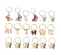 OATIPHO Pinzas el Cabello en Forma de Mariposas 18 Piezas, Accesorios para Rastas y Trenzas, Multicolor, Tamaño Estándar, Joyas Trenzadas para Mujeres, Uso Diario y Estilo Aleatorio