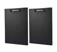 OATIPHO Portapapeles Negro A4 2 Unidades, Carpetas de Documentos Portátiles de Plástico para Oficina y Escuela, Organizador Ligero y Práctico para Escribir, Sujetar Papeles y Blocs