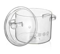 OATIPHO Recipiente de Vidrio Transparente con Tapa 1350 Ml, Tazón de Fideos Apto para Microondas, Resistente al Calor, Ensaladera y Frutero Multiusos para Cocina Doméstica