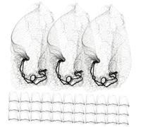 OATIPHO Redecillas Cabello Elásticas Invisibles 60 Unidades Tamaño 50 Cm Sujetan Firme Cabello Para Mujeres Bailarinas Enfermeras Azafatas Cubiertas Malla Para Moños