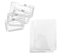 OATIPHO Regla para Plantillas de Dibujo de Plástico 6 Piezas Set 4 Modelos y 2 Plantillas de Medición para Sobres y Cartas Material Escolar y Bricolaje para Dibujo Técnico y Rotulación