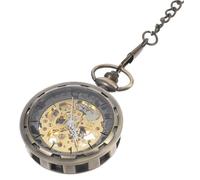 OATIPHO Reloj De Bolsillo Mecánico Manual Vintage Diseño De Rueda Hueca Bronce Accesorio Decorativo para Ropa y Especial