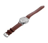 OATIPHO Reloj Mecánico Manual De Hombre Winner con Diseño De Esfera y De PU Plateado Marrón