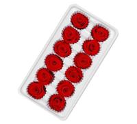 OATIPHO Rosas Inmortales Decorativas para Bodas en Color Rojo, Hechas de Plástico, Paquete de 12 Piezas, Ideales para Cenas y Fiestas Románticas